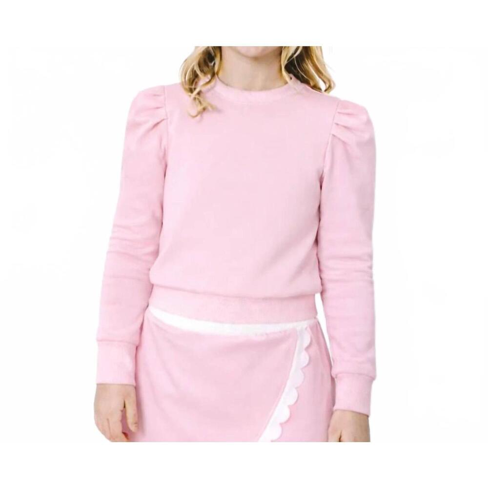 NEW COURTSIDE KIDS ruffle pullover top in pink